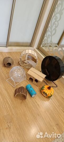 Колесо, домик, шар, тоннель для хомяка