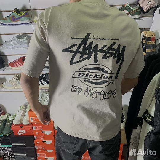 Футболка оверсайз stussy x dickies