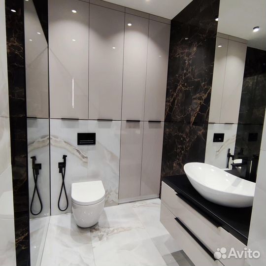 Тумбы, пенал в ванную комнату под ключ, на заказ