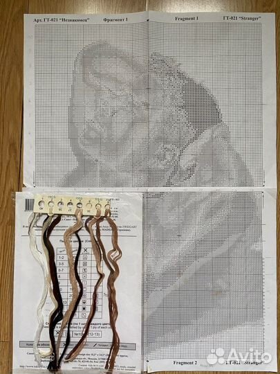 Наборы для вышивки крестиком Схемы и остатки ниток