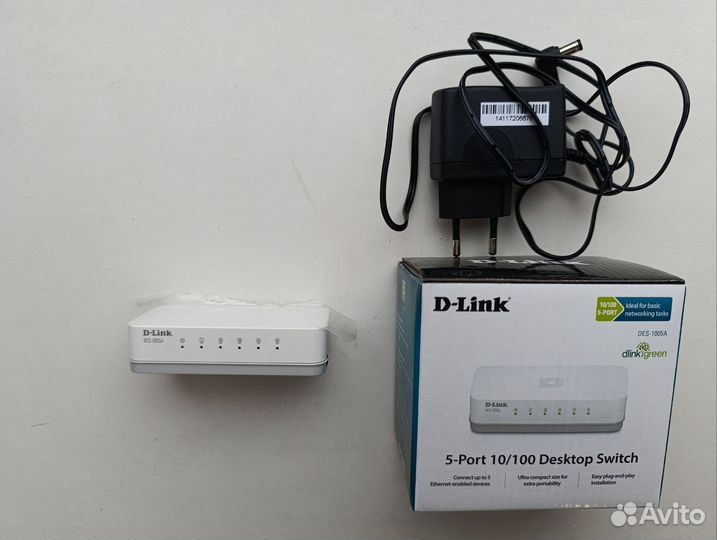 D-Link 5-портов 10/100 desktop switch