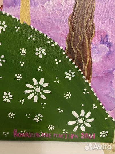 Картина холст акрил 60x60