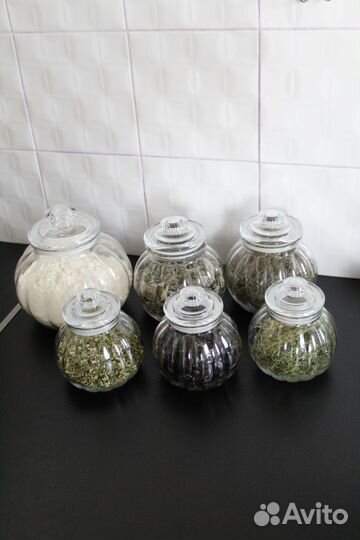 Банки стеклянные для хранения сыпучих продуктов
