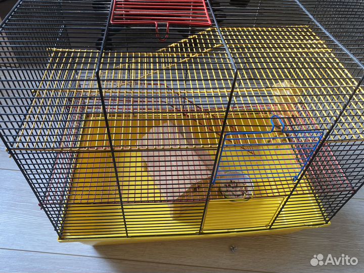 Клетка для грызунов + кормушка + поилка + домик
