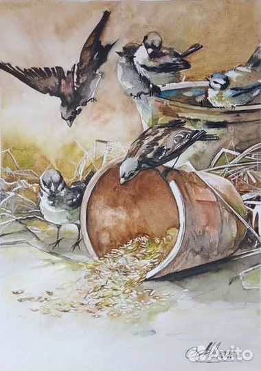 Акварель,Пир