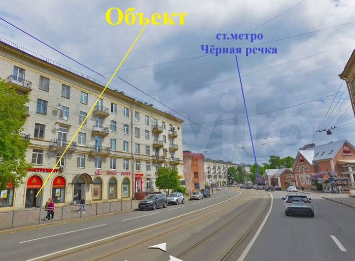 132м² проходное м.Черная речка