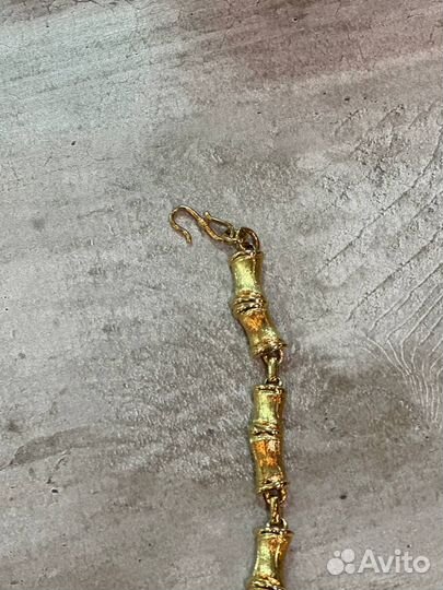 Позолоченное колье бамбук Monet