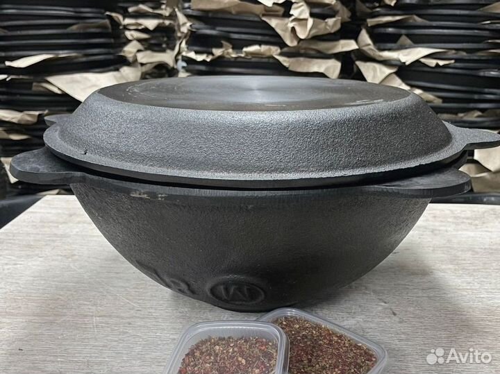 Чугунная сковорода крышка Премиум