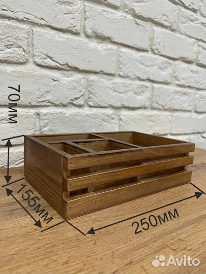 Органайзер из дерева, подставка на стол деревянная