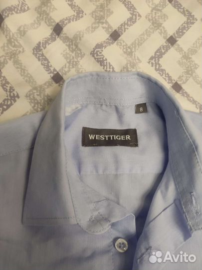 Рубашка на мальчика 140 размер с длинным рукавом
