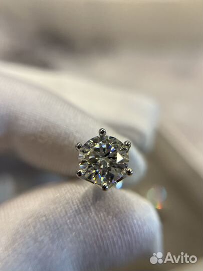 Серьги муассанит 1 ct