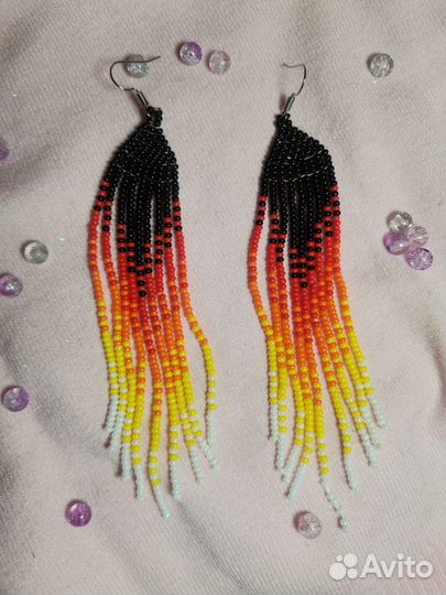Серьги из бисера