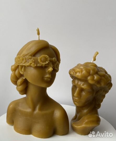 Свечи из натурального воска Давид и Незнакомка