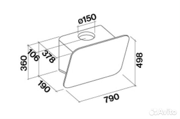 Вытяжка falmec Tab Inox Fasteel 80 ctcn80.E0P2#zzzx491F