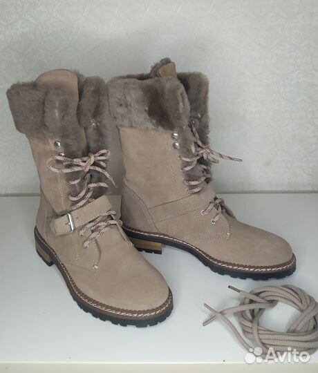 Ботинки женские 38 размер нубук Massimo Dutti