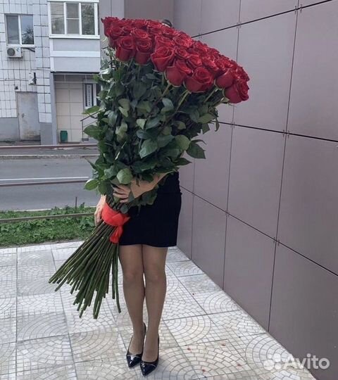 Высокие Розы Эквадор. Букеты. Доставка