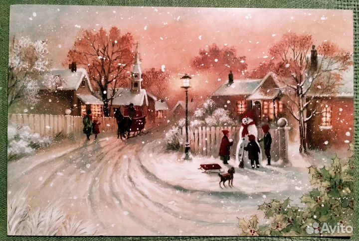 Открытки Новый год Большие