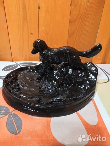 Чугунная статуэтка собака и змея счлз 50 - е
