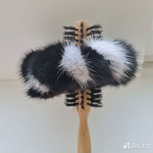 Мех норки,Резинка для волос новая