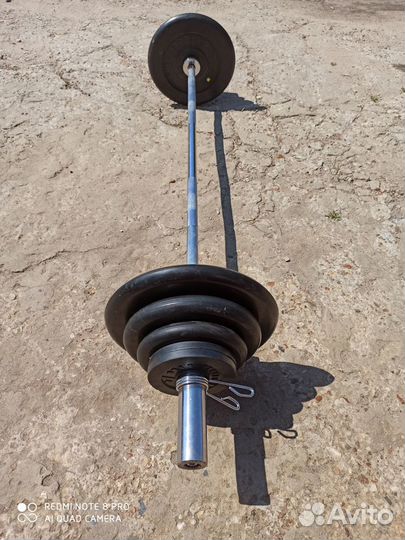 Штанга олимпийская 80 кг MB Barbell, 180 см, D 50