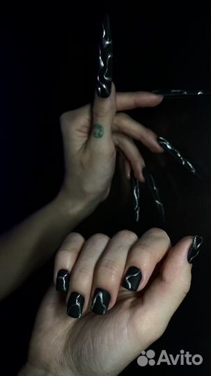 Маникюр коррекция наращивание ногтей