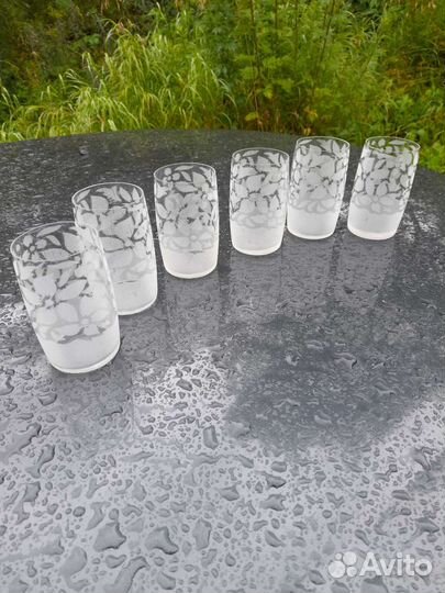 Фужеры цветное стекло СССР