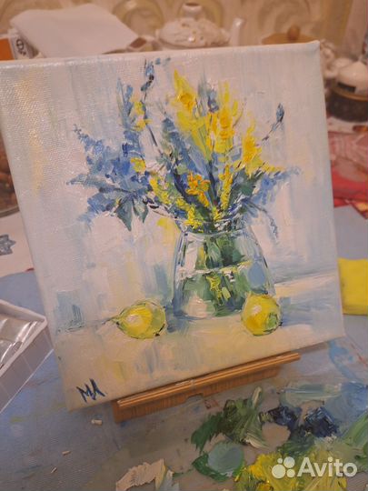 Картина маслом на холсте цветы