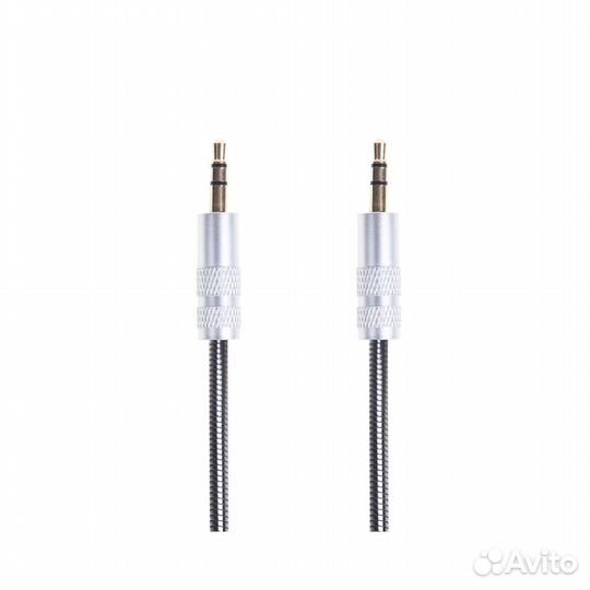 Аудио кабель AUX 3,5мм в гибкой метталлической оп