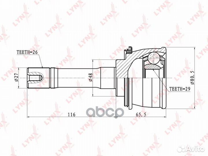 ШРУС наружный CO-7301 lynxauto