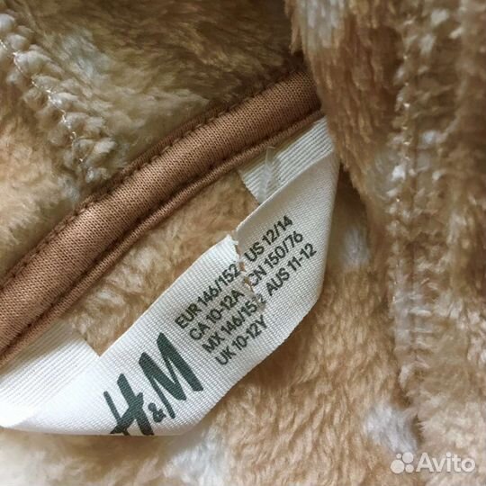 Новый плюшевый худи H&M для девочки 146-152