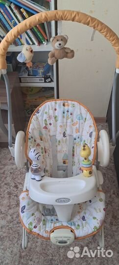 Детская качеля-шезлонг 2 в 1 Graco