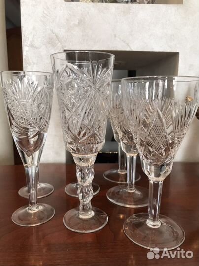 Хрустальные фужеры СССР