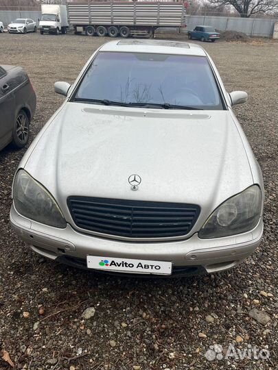 Mercedes-Benz S-класс 4.3 AT, 2000, битый, 373 000 км