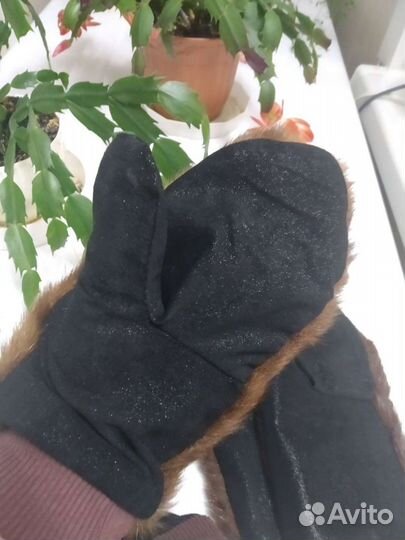 Варежки из меха норки