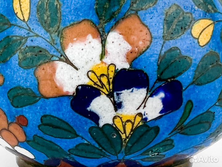 Антикварная вазочка, Япония, клуазоне, 1868-1912 г