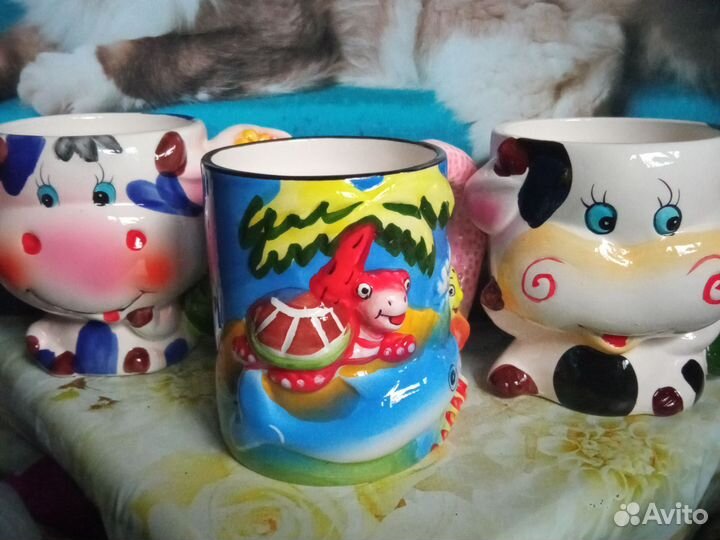 Кружка керамическая, детская. Ручная роспись