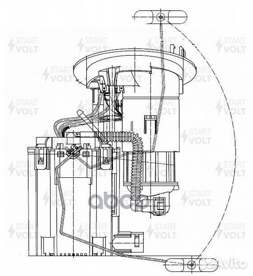 Бензонасос в сборе audi A4/A5 07- 1.8I