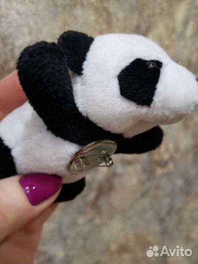 Панда брошь мягкая новая
