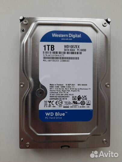 Жесткий диск WD Blue 1 тб WD10ezex 3,5