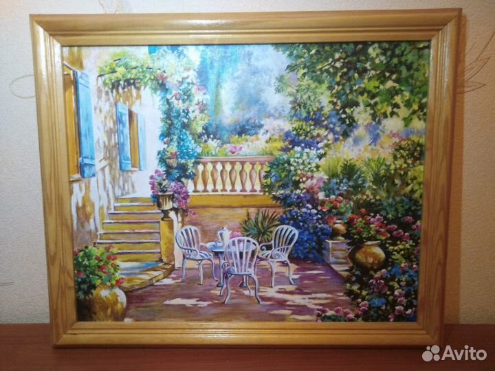 Картина маслом «Итальянский дворик»