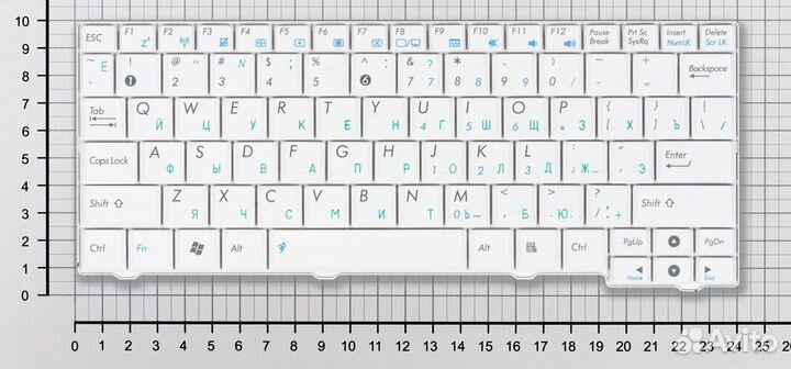Клавиатура для Asus Eee PC MK90H белая