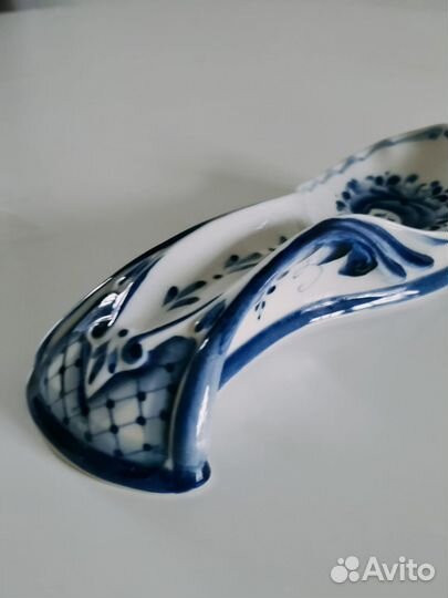Ложка подставка фарфор Гжель