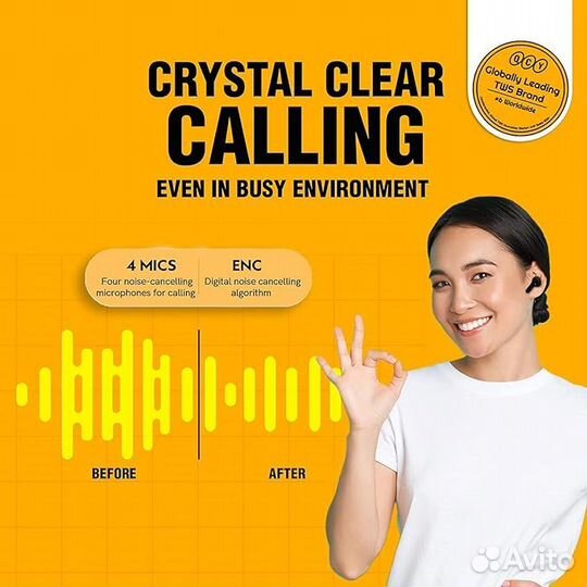 Блютуз наушники QCY T13