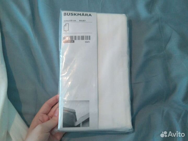 Простынь IKEA 215*220 белая