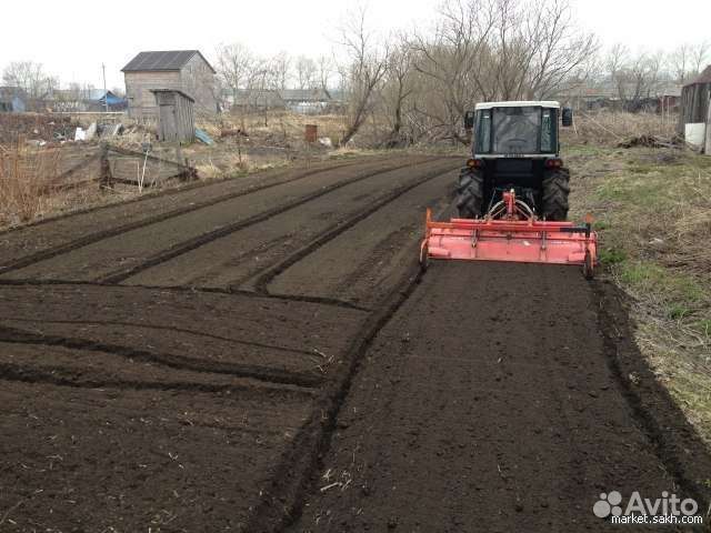 Газон под ключ, вспашка, фрезеровка земли