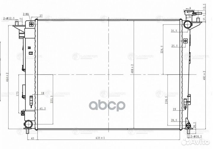 Радиатор охл. для а/м Kia Sportage III/Hyundai