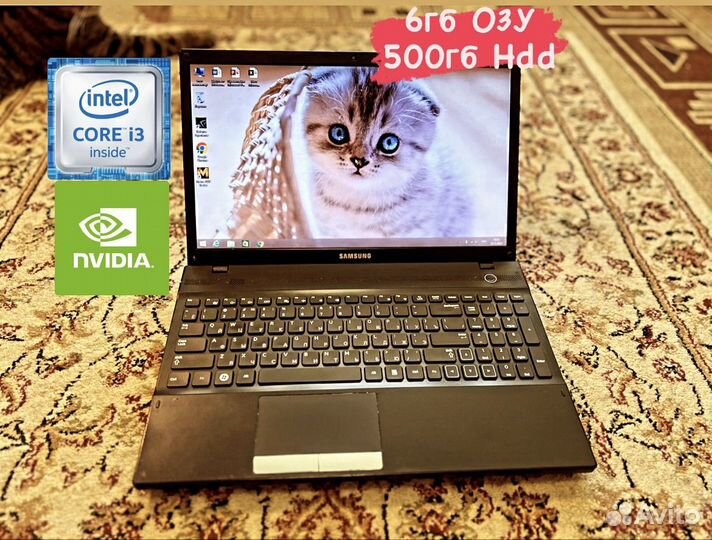 Мощный Ноутбук Samsung core i3/6гб/GT 520MX