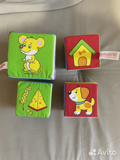 Мягкие кубики большие Развивающие