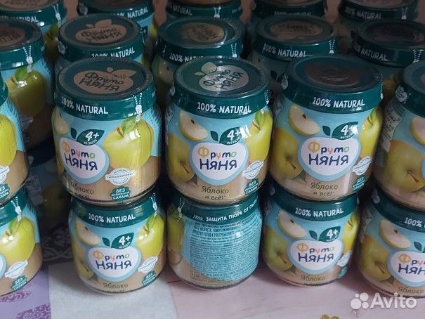 Детское питание, пюре яблочное