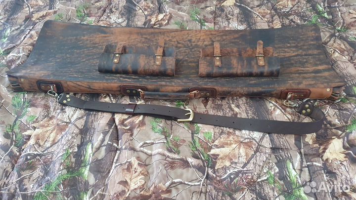 Чехол для охотничьего ружья кожаный